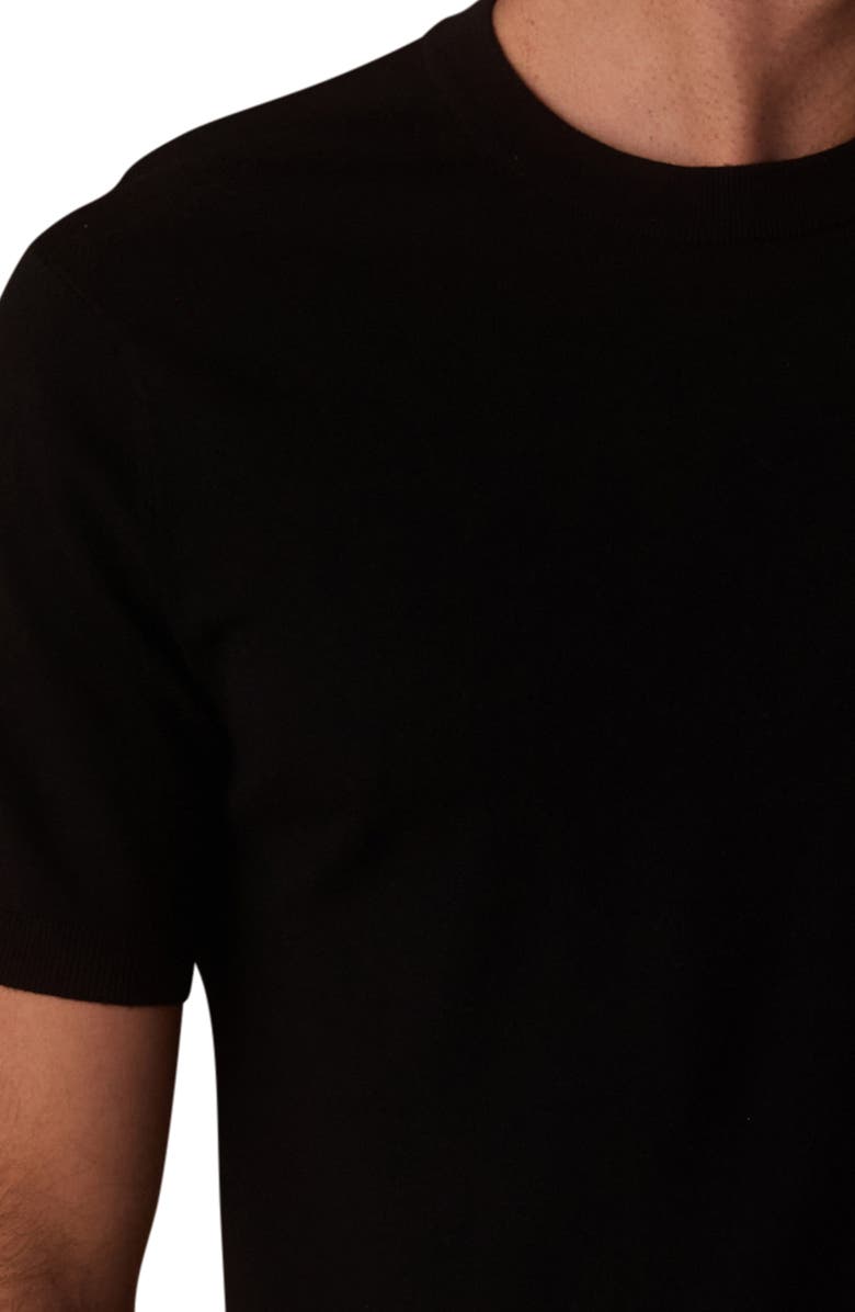 The Normal Brand Taylor Short Sleeve Crewneck Sweater, Alternate, color, Black