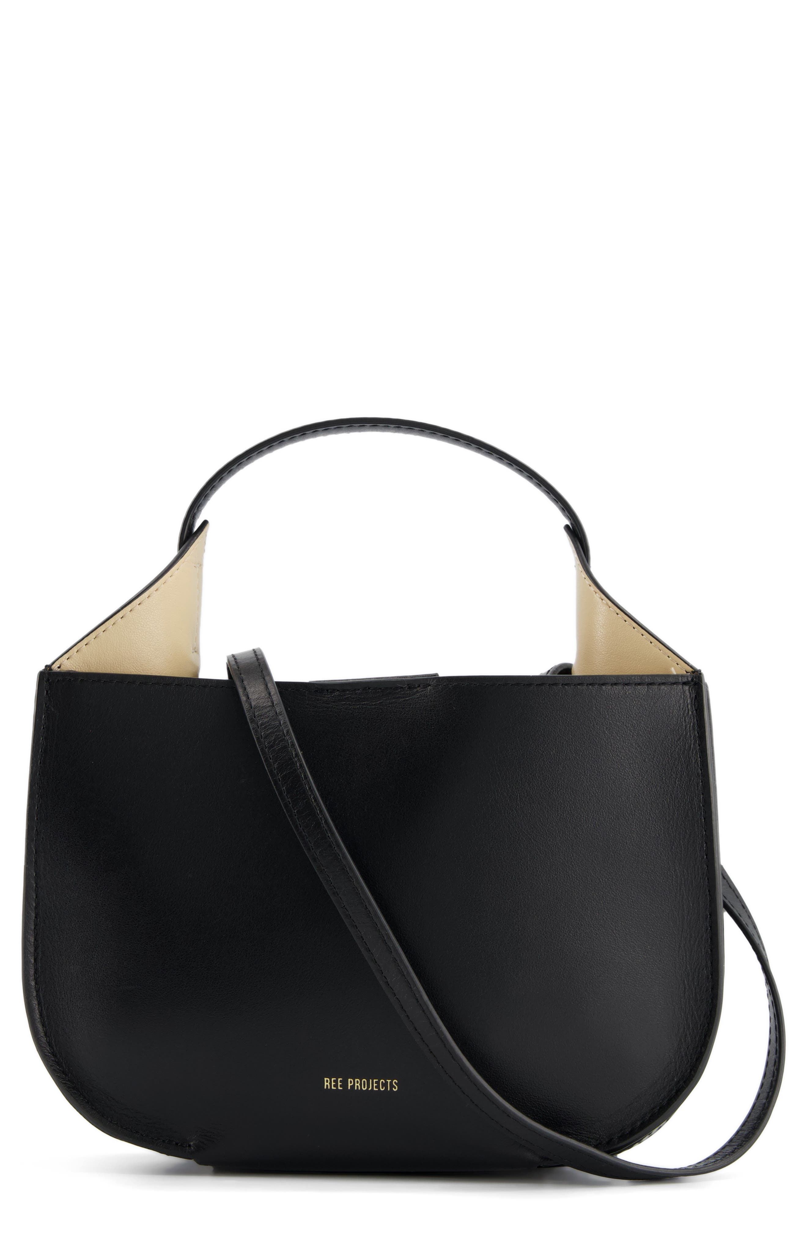 Ree Projects Mini Helene Leather Hobo Bag, Main, color, 