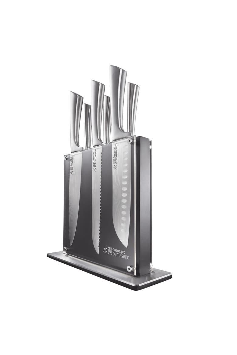 Damashiro® Kin 7-Piece Knife Block, Main, color, Black