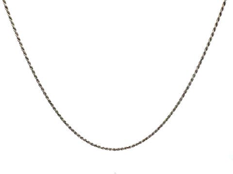Sterling Silver Rope Chain Necklace, 22-Inch, 2 mm