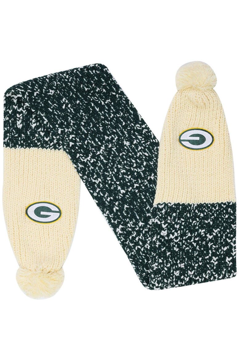 Green Bay Packers Confetti Scarf with Pom, Main, color, Green