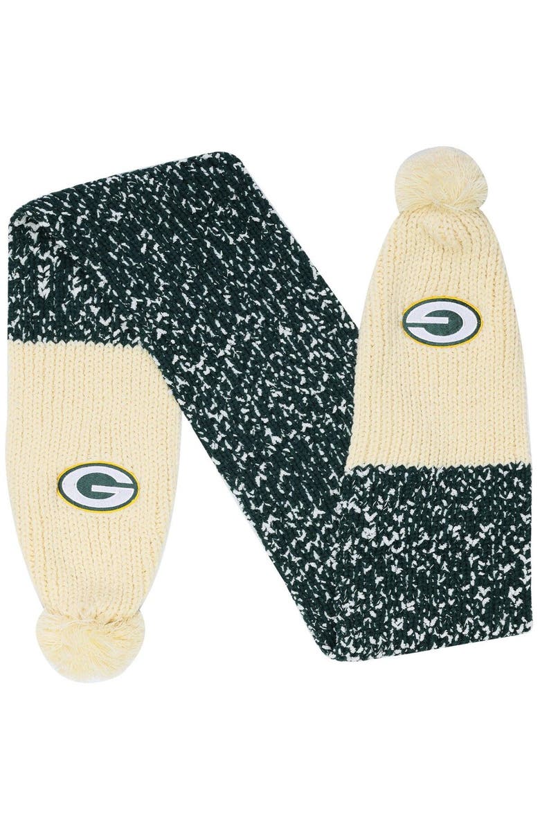 FOCO Green Bay Packers Confetti Scarf with Pom, Main, color,
