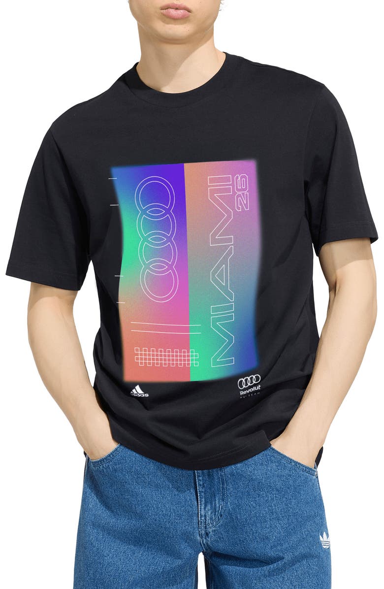adidas Audi Revolut F1<sup>®</sup> Team Teamgeist Graphic T-Shirt, Main, color, Black