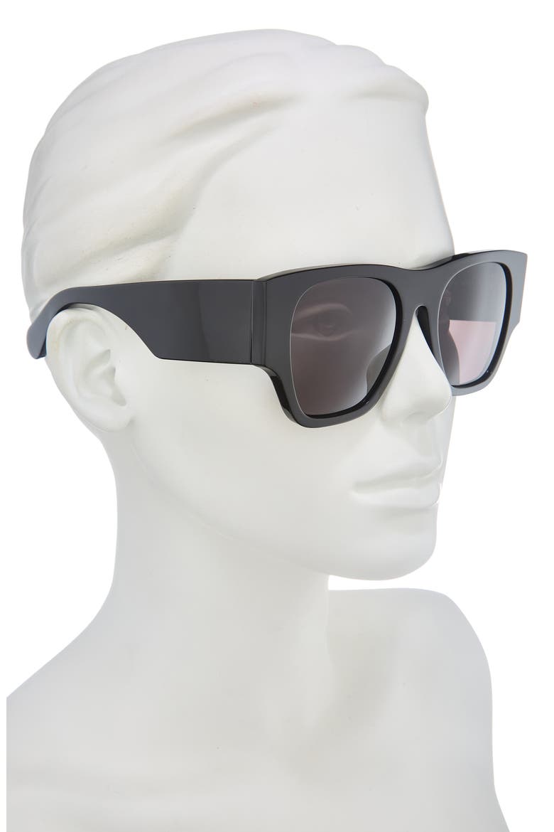 53mm Square Sunglasses, Alternate, color, BLACK BLACK GREY