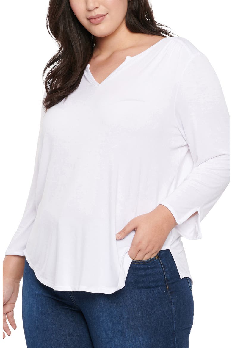 Perfect Long Sleeve Top, Main, color, OPTIC WHITE