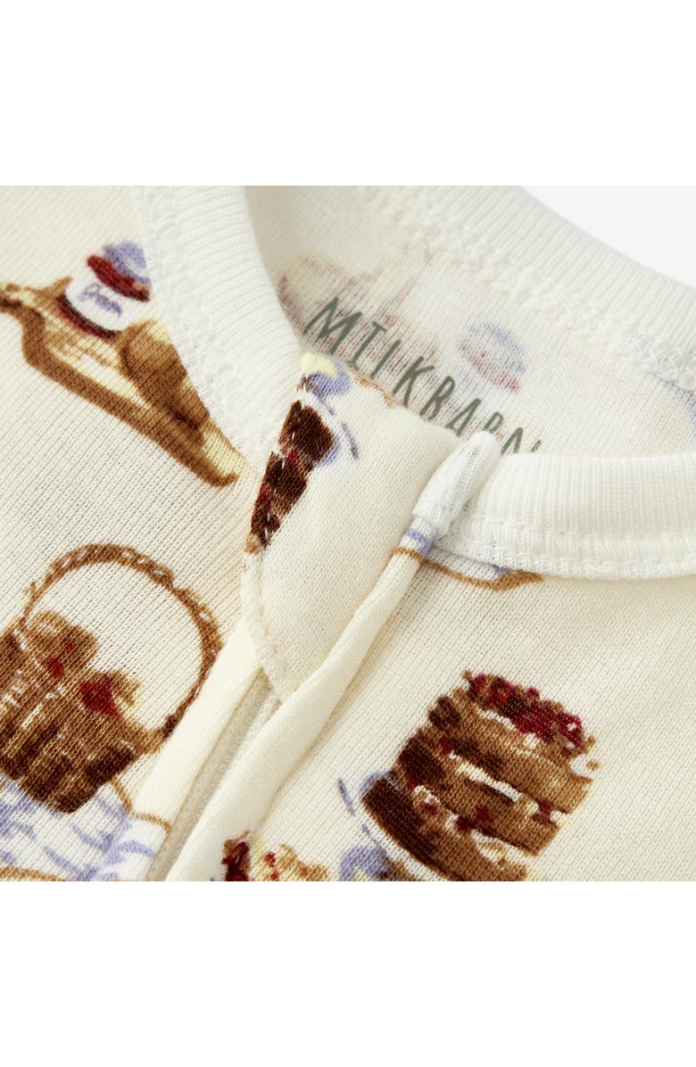 Milkbarn Organic Cotton Zipper Pajama, Alternate, color,