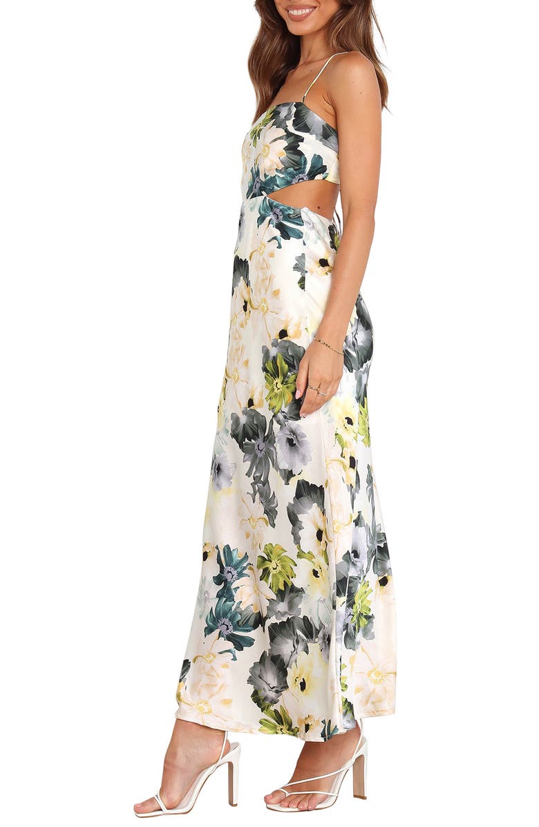 Petal & Pup Jayne Floral Lace-Up Back Maxi Dress, Alternate, color, Floral