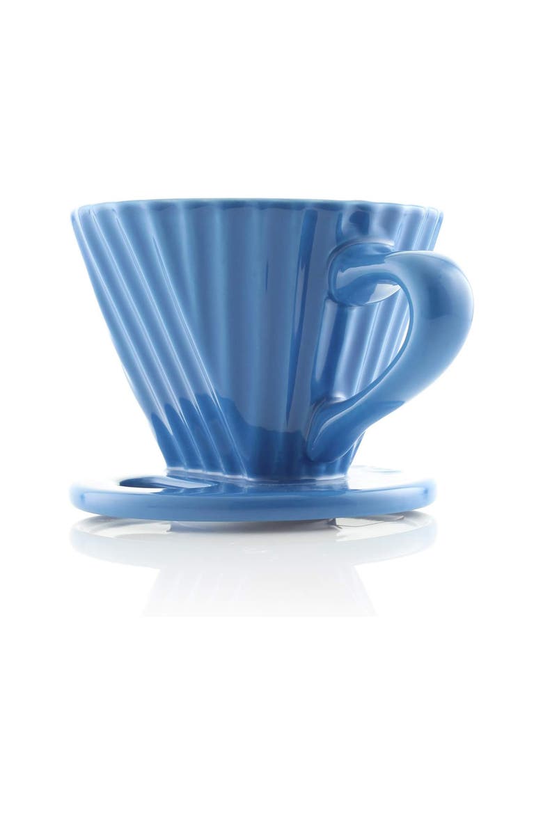 8 ounce Lotus Ceramic Pour Over Coffee Filter, Alternate, color, Blue Cove