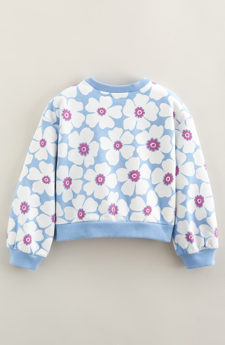 Tucker + Tate Kids' Bubble Sleeve Sweatshirt, Alternate, color, Blue Expanse Poppies
