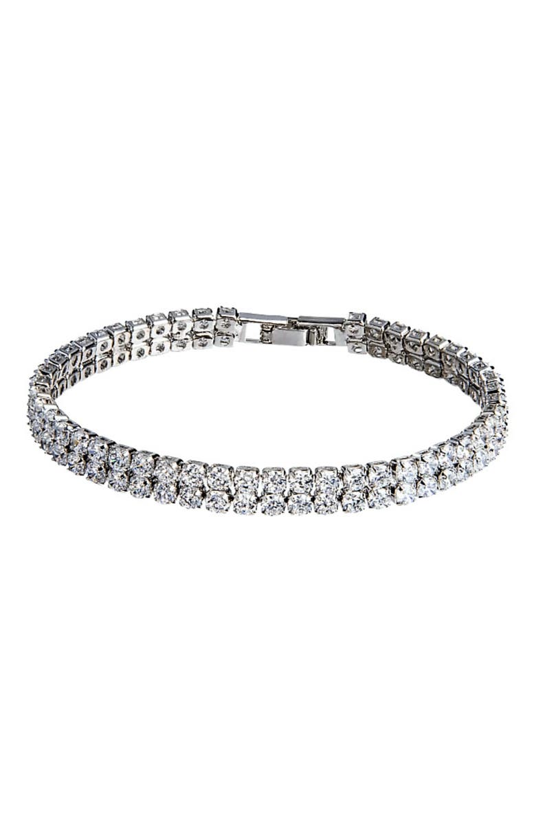 DLORIA Two Row Tennis Bracelet, Alternate, color,