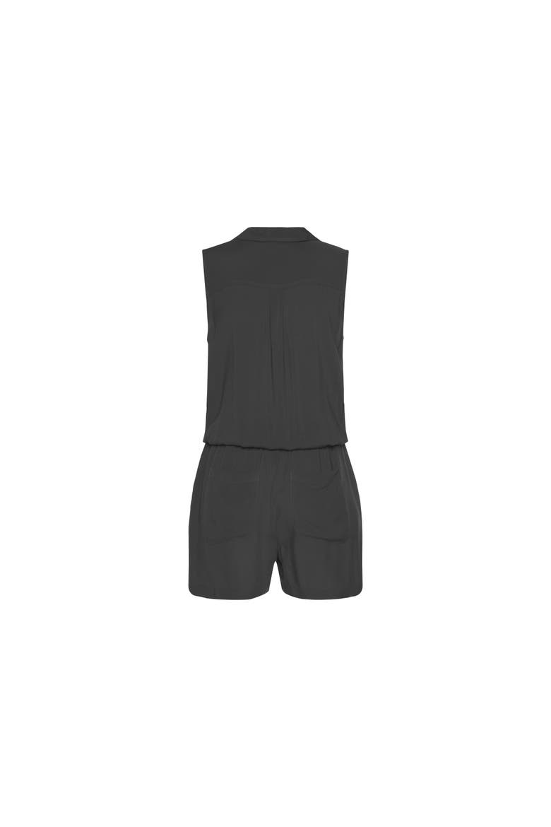 Sleeveless Drawstring Romper, Alternate, color, Black