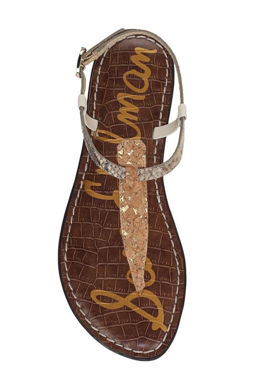 Sam Edelman Gigi Thong Sandal Natural Multi Python In Natural Multi
