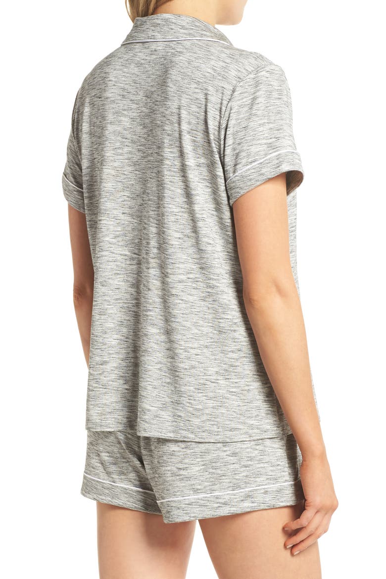 Moonlight Short Pajamas, Alternate, color, GREY SPACEDYE