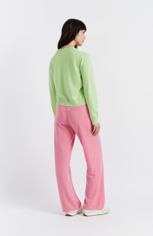 Chinti & Parker Crew-neck Cardigan In Acid Yellow