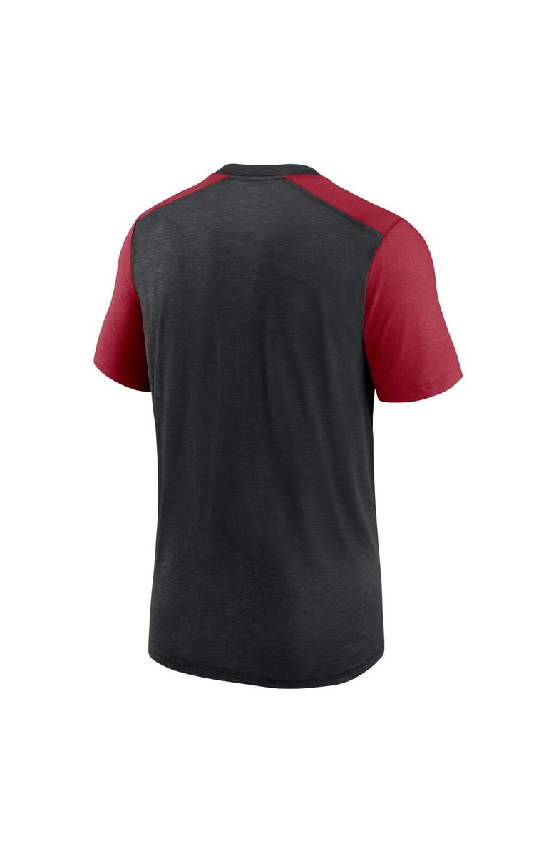 Nike Men's Nike Heathered Black/Heathered Cardinal Arizona Cardinals Color Block Team Name T-Shirt, Alternate, color, Heather Black