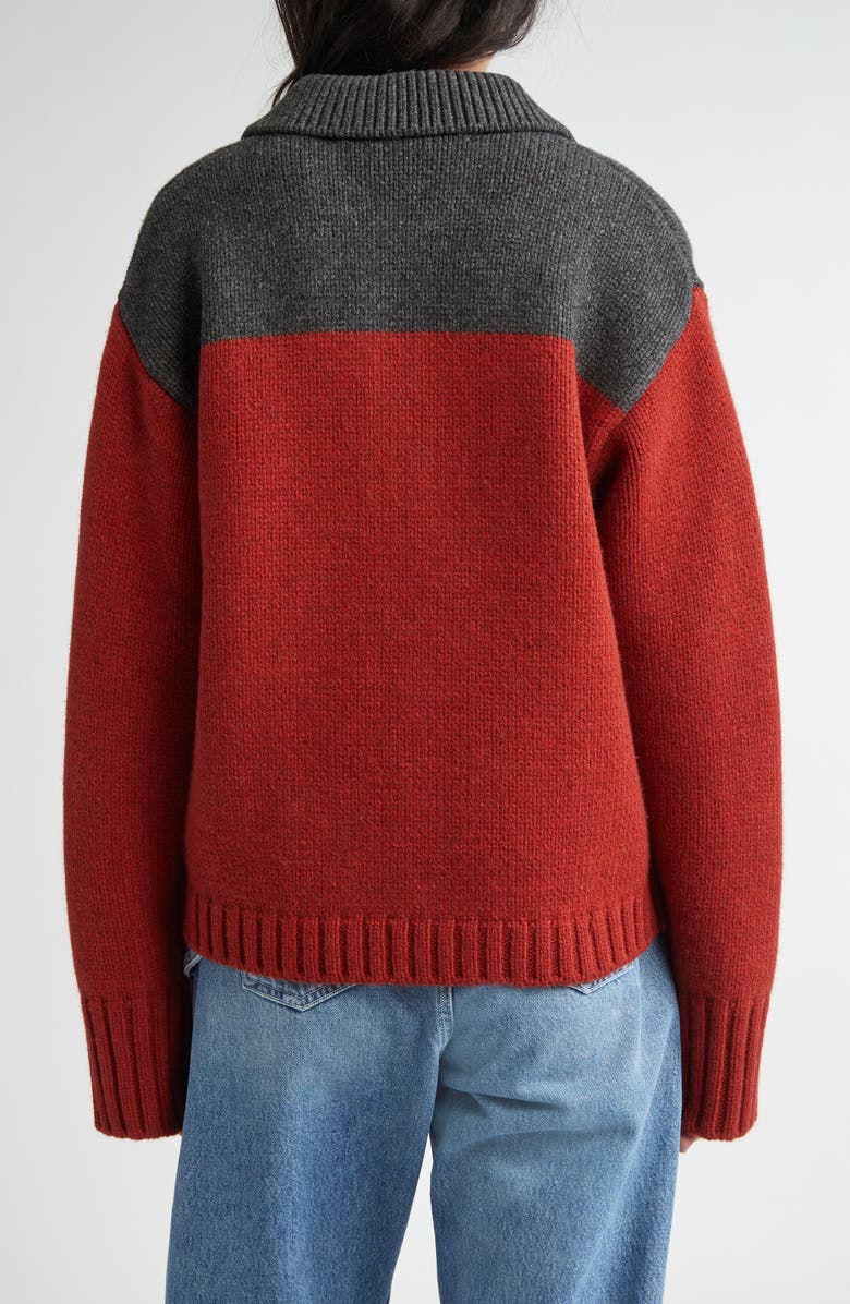 JW Anderson House Intarsia Wool Polo Sweater, Alternate, color, 