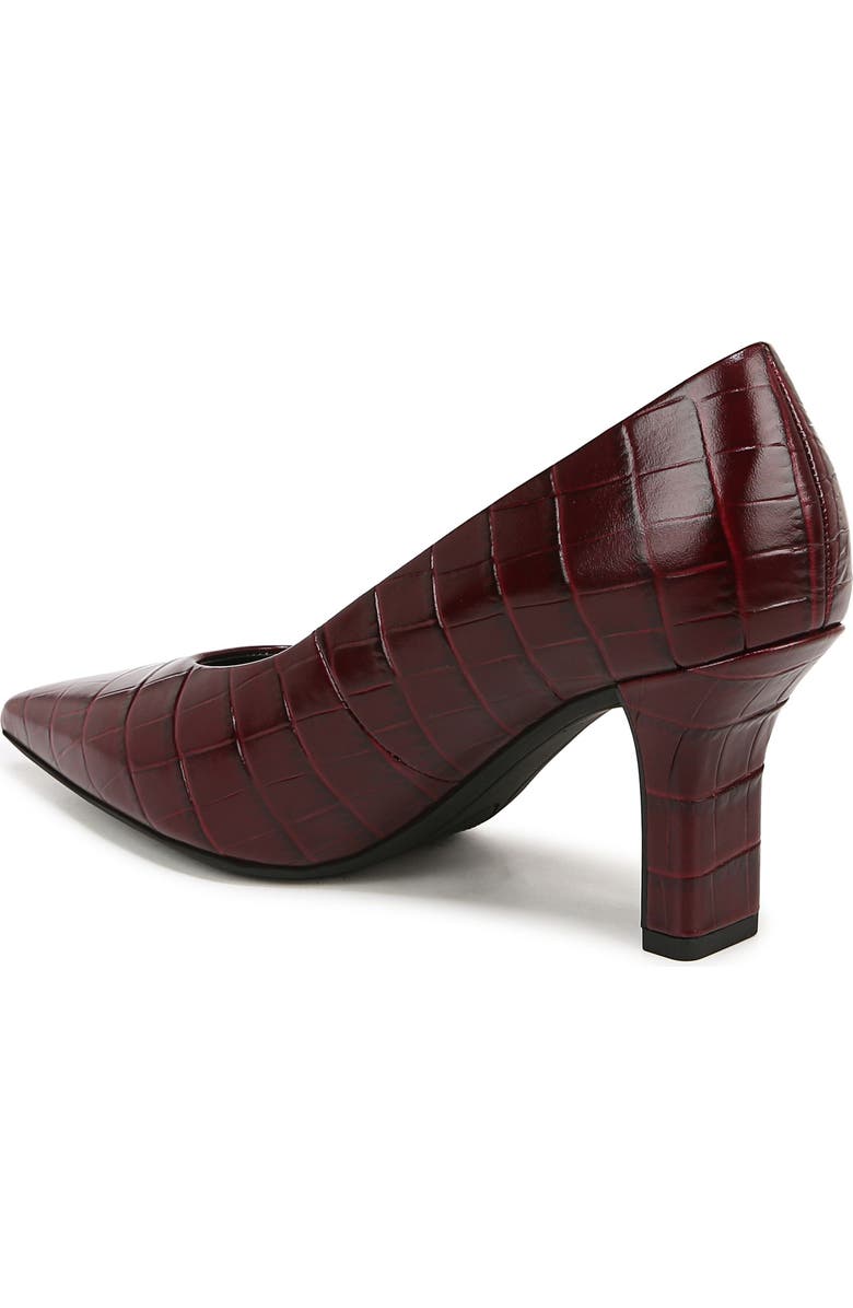 Vince Dianen Croc Embossed Pointed Toe Pump, Alternate, color, Deep Cherry