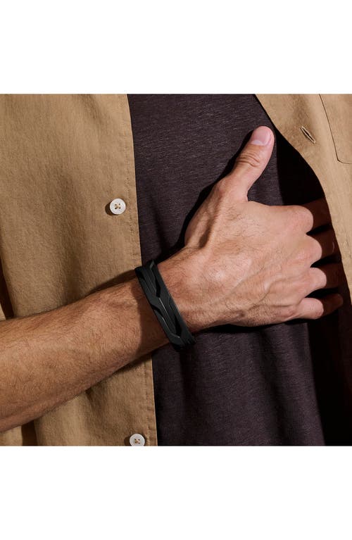 John Hardy Icon 50 Leather Bracelet In Black