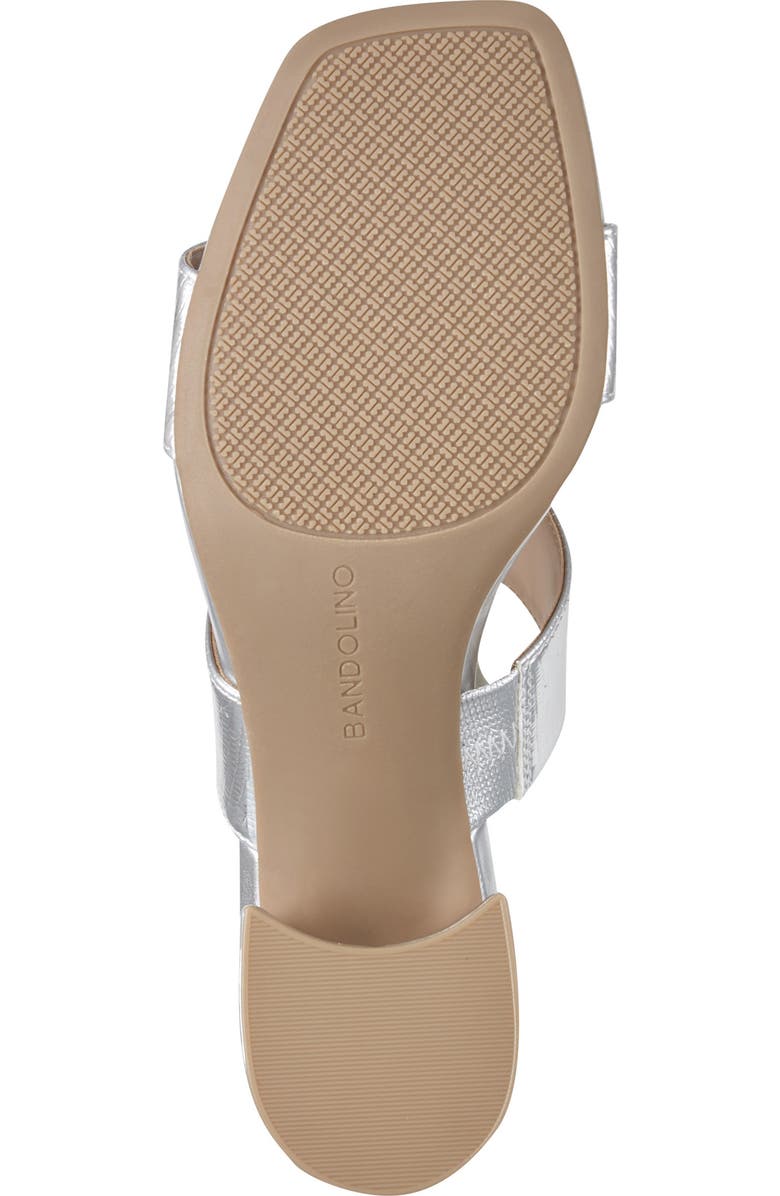 Bandolino Merring Block Heel Metallic Sandal, Alternate, color, Silver 040