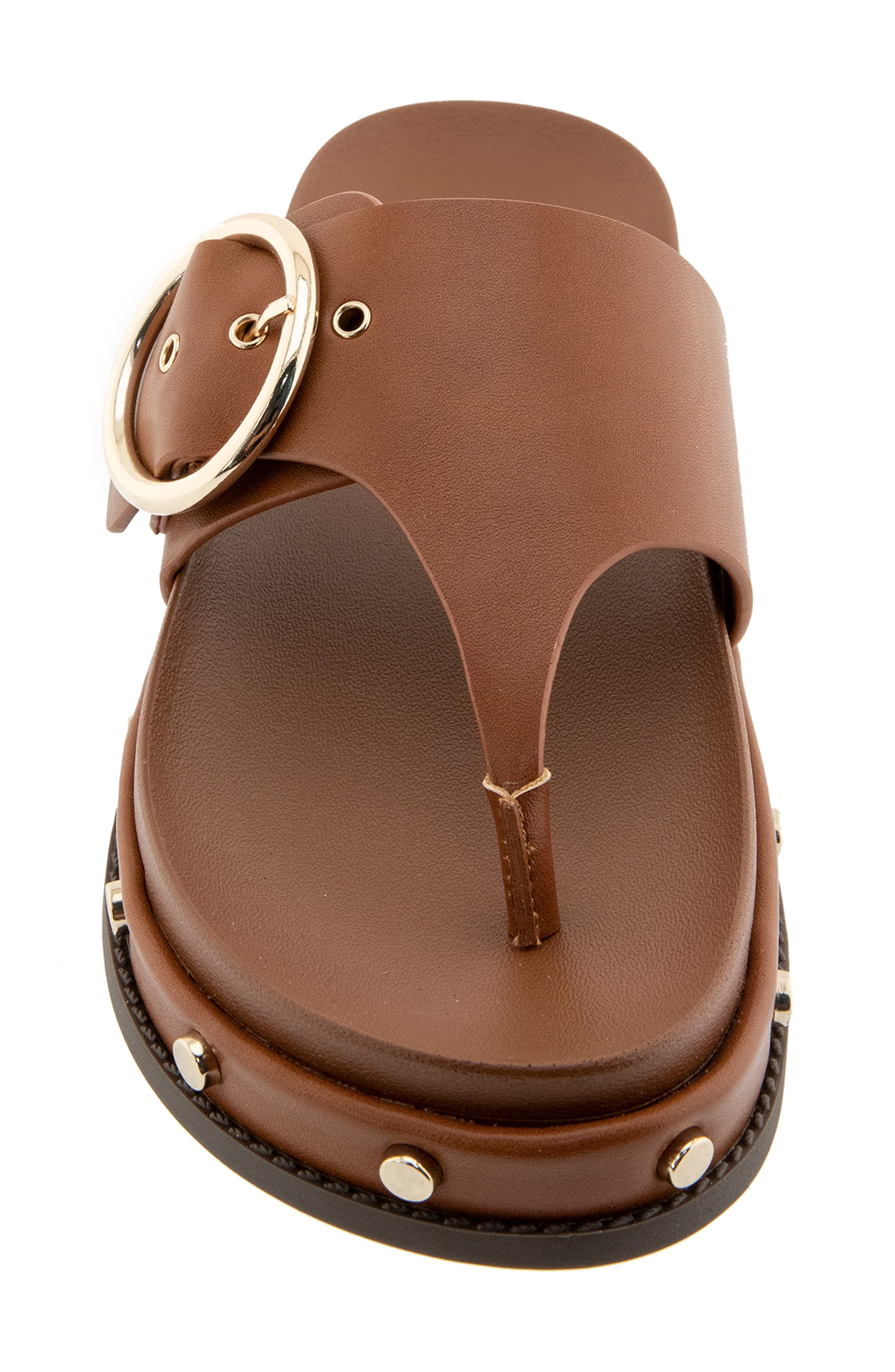 Belen Platform Flip Flop, Alternate, color, COGNAC