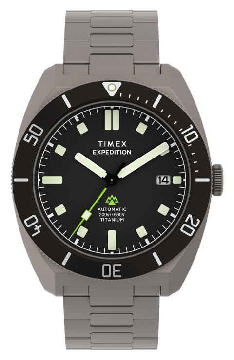 Expedition Pioneer Titanium Automatic Bracelet Watch, 41mm