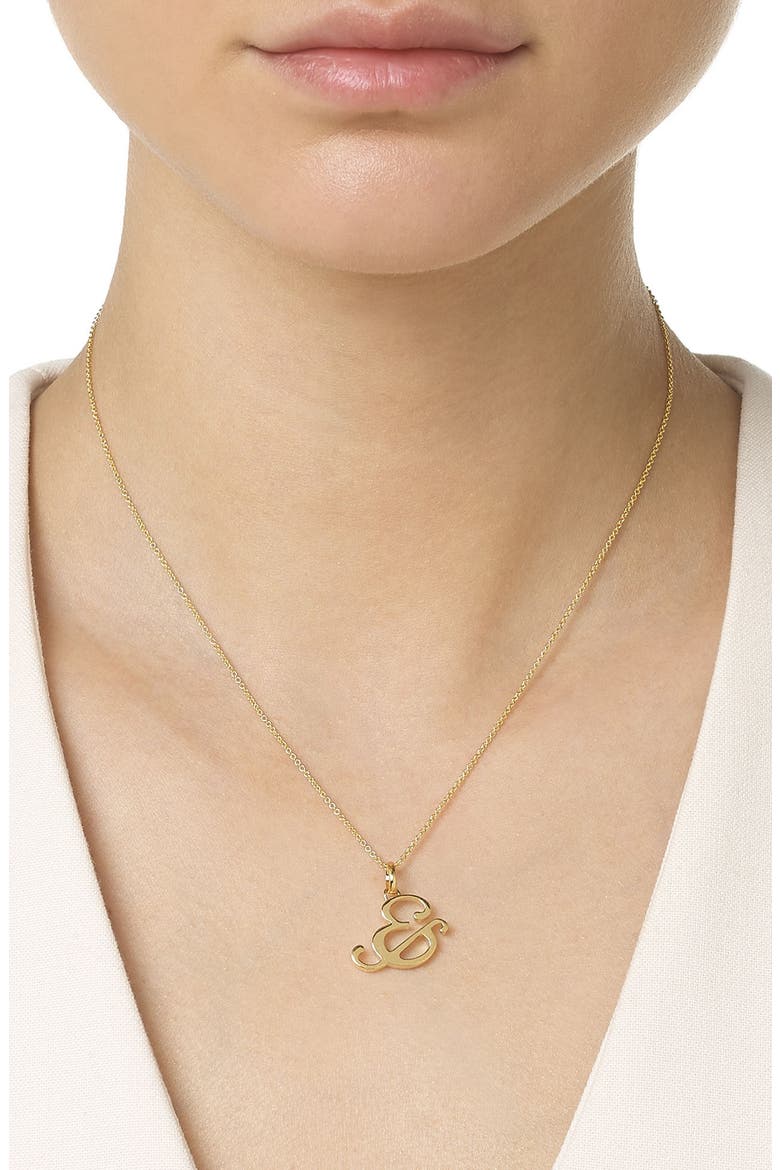 Alphabet Pendant (Nordstrom Exclusive), Alternate, color, Gold - AND