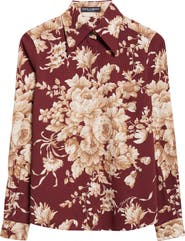 Dolce&Gabbana Floral Stretch Silk Button-Up Shirt