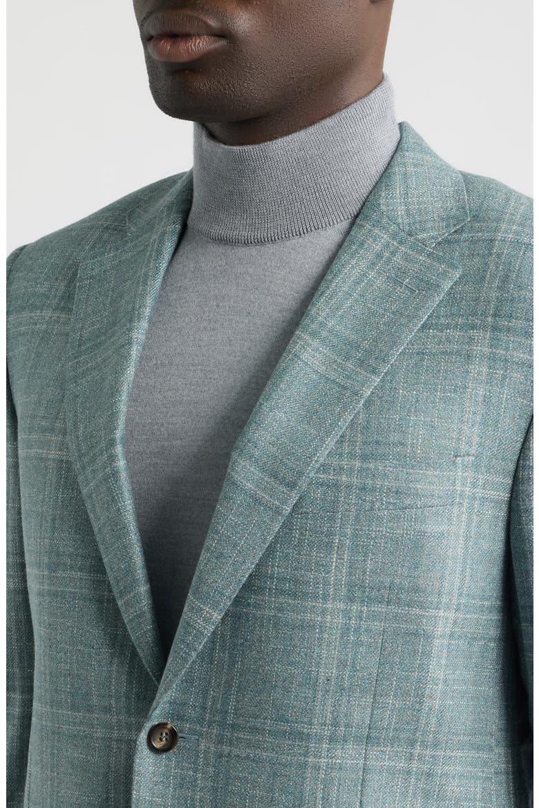 Siena Wool Silk & Cashmere Sport Coat, Alternate, color, GREEN