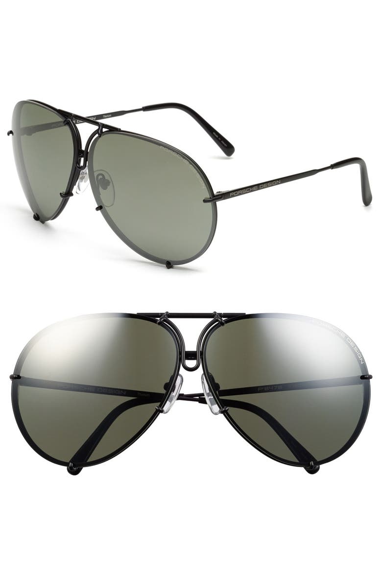 PORSCHE DESIGN FRAGRANCE Porsche Design 'P8478' 69mm Aviator Sunglasses, Main, color, 