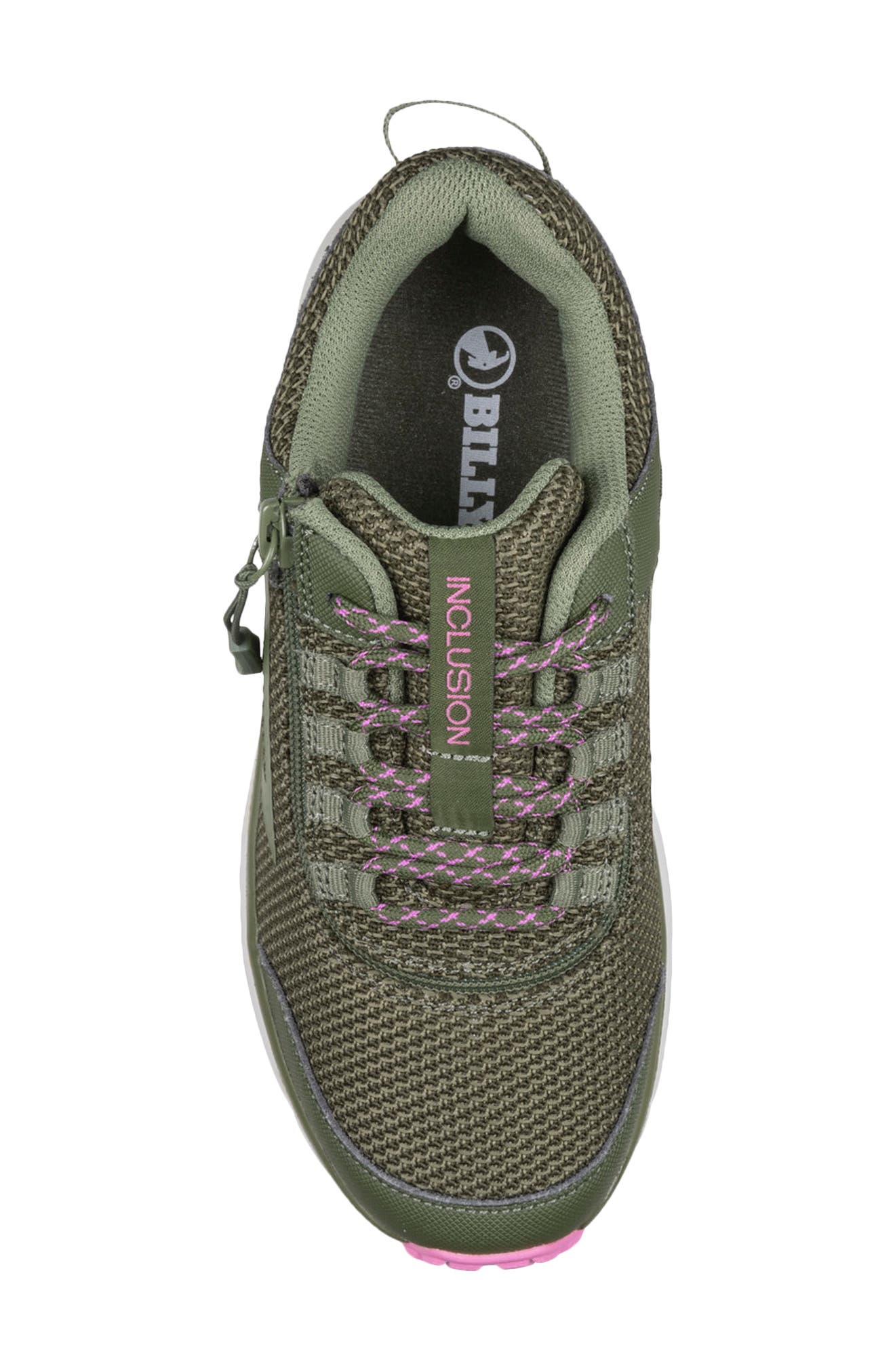 BILLY Footwear Inclusion Trail Sneaker, Alternate, color, Olive Green - Pink