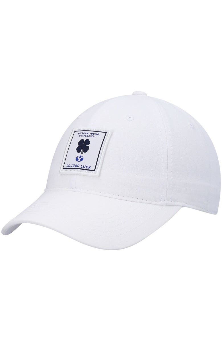 Black Clover Men's White BYU Cougars Dream Adjustable Hat, Main, color, White