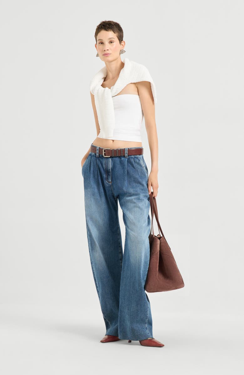 Brunello Cucinelli Bandeau top, Alternate, color, White