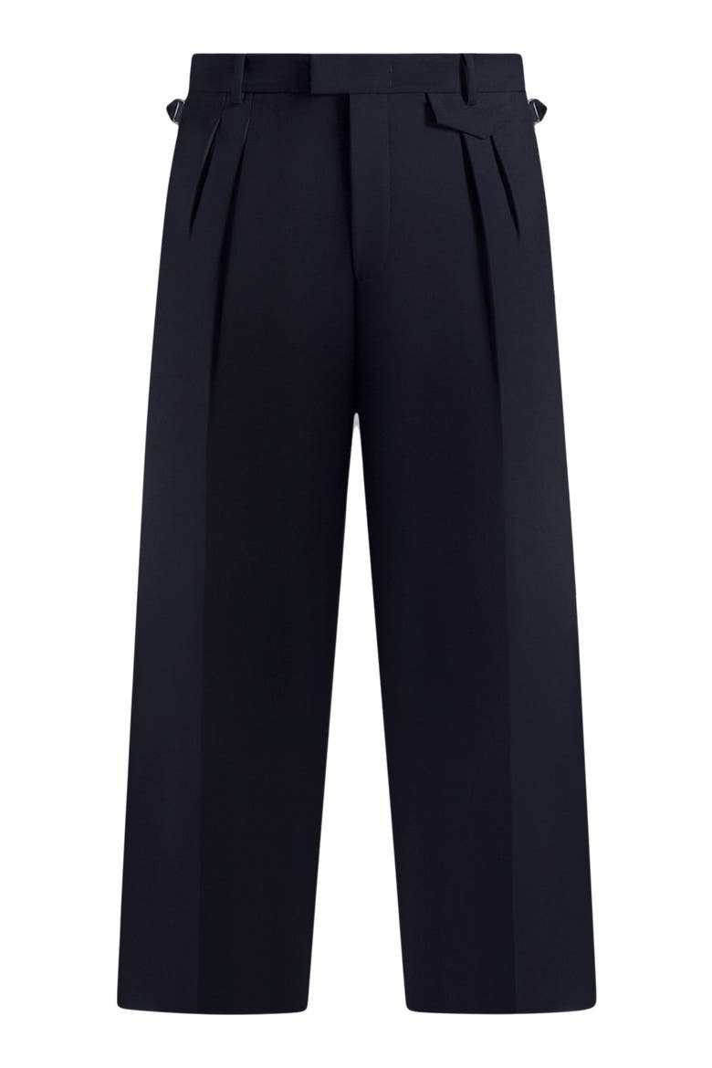 Pierre Relaxed Fit Pleated Tailored Trousers, Alternate, color, Navy