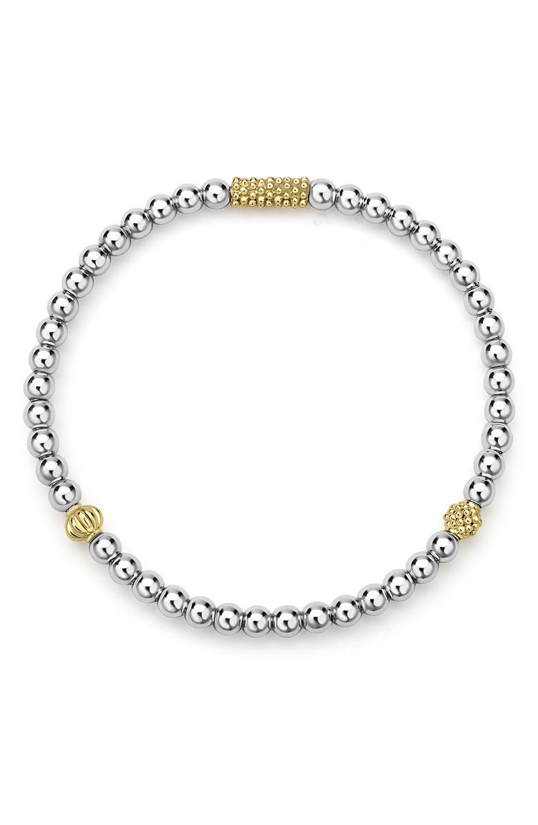 LAGOS Caviar Icon Stretch Bracelet, Alternate, color, Silver