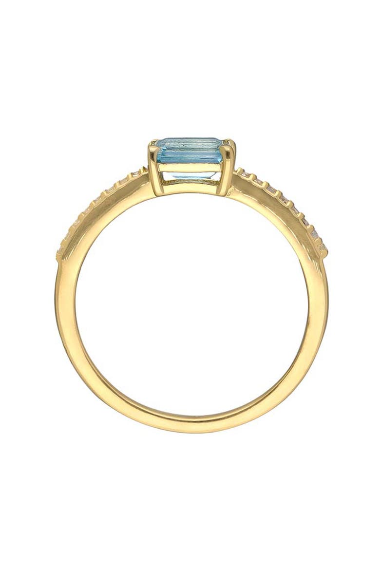 Blue & White Topaz Ring, Alternate, color, BLUE