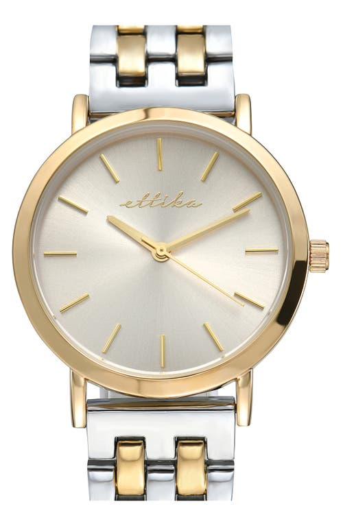 Ettika Classic Round Dial Two-tone Bracelet Watch In Multi