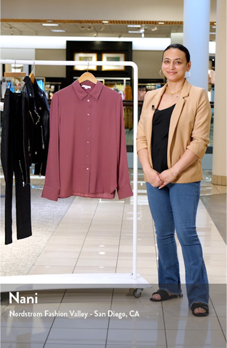 Slim Fit Stretch Silk Blouse, sales video thumbnail