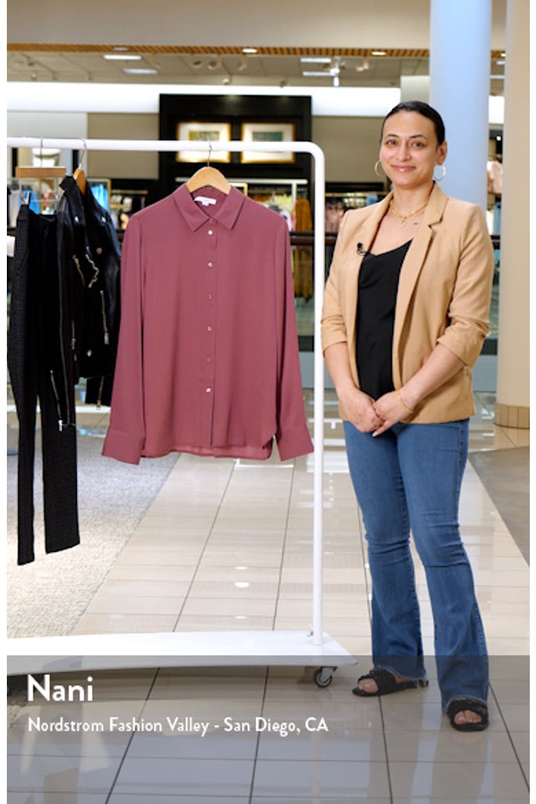 Slim Fit Stretch Silk Blouse video