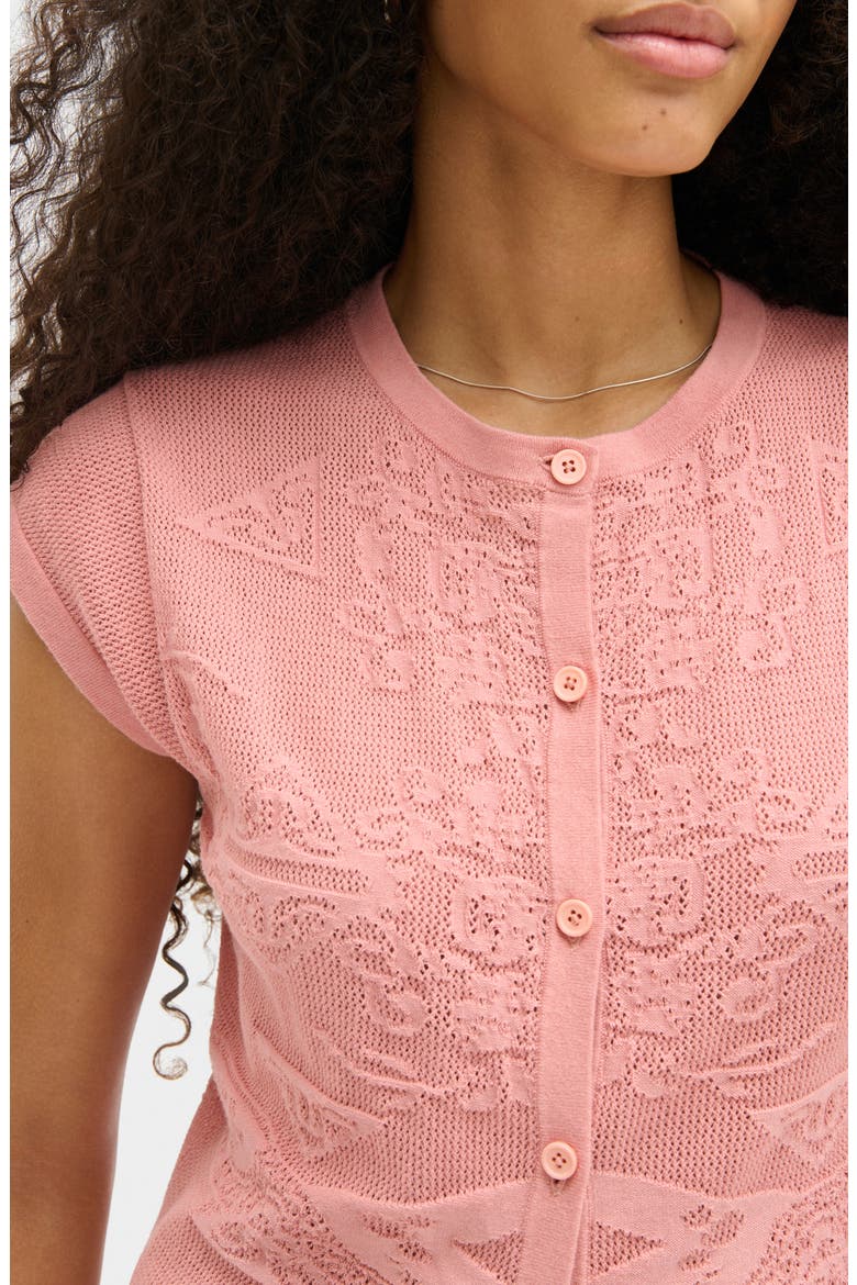 Lisbeth Knit Longline Waistcoat, Alternate, color, TERRACOTTA