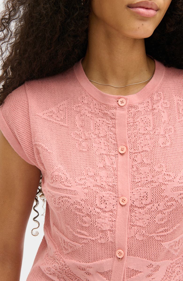 ALIGNE Lisbeth Knit Longline Waistcoat, Alternate, color, Terracotta