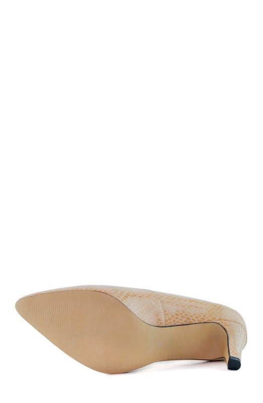 Marc Joseph New York Cortland St Leather Pump, Alternate, color, Nude Snake
