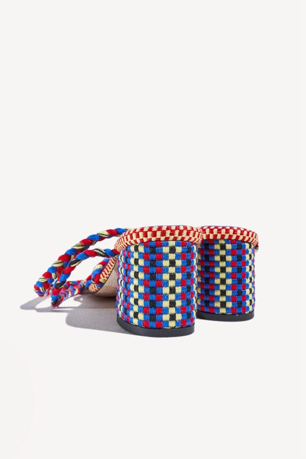 Amambaih Isabela Strappy Cotton Sandals, Alternate, color, Miro