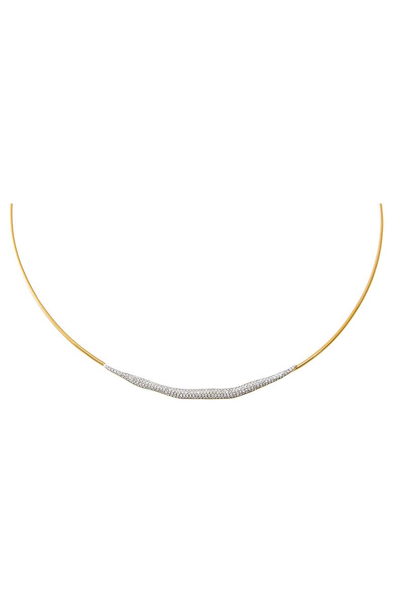 BY ADINA EDEN Diamond Pave Accented Wire Necklace 14K, Main, color, 