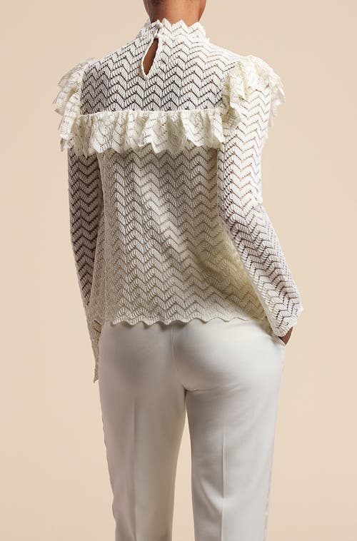 REBECCA TAYLOR REBECCA TAYLOR CHEVRON LACE TOP