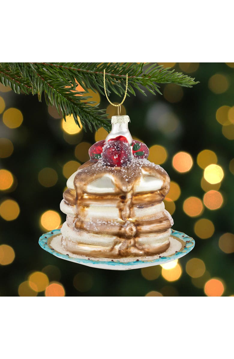 Northlight 3.75" Pancakes and Syrup Glass Christmas Ornament, Alternate, color, 