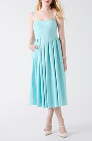 GUESS Bria Pleated Midi Dress