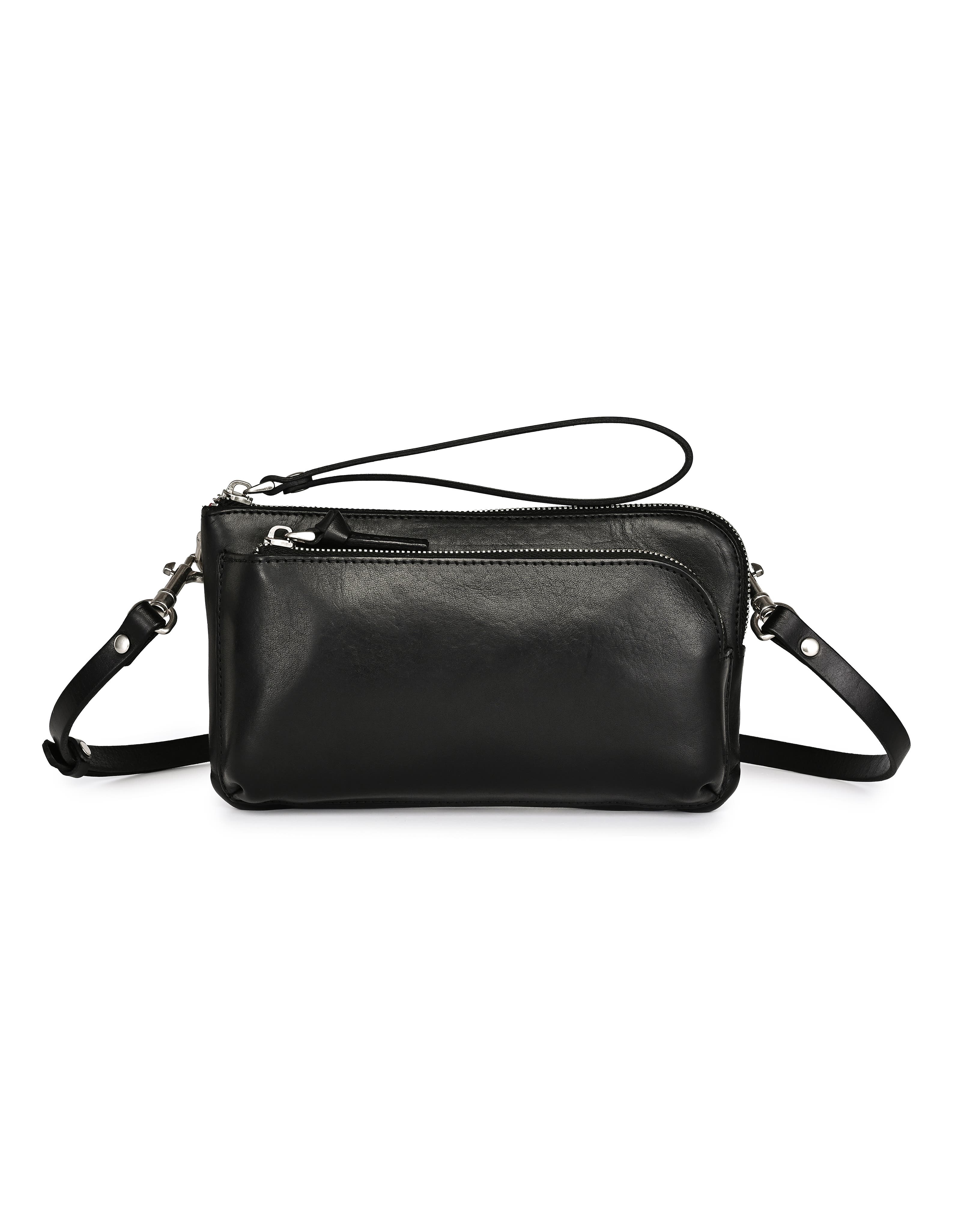 OLD TREND Dahlia Genuine Leather Compact Convertible Crossbody, Main, color, Black
