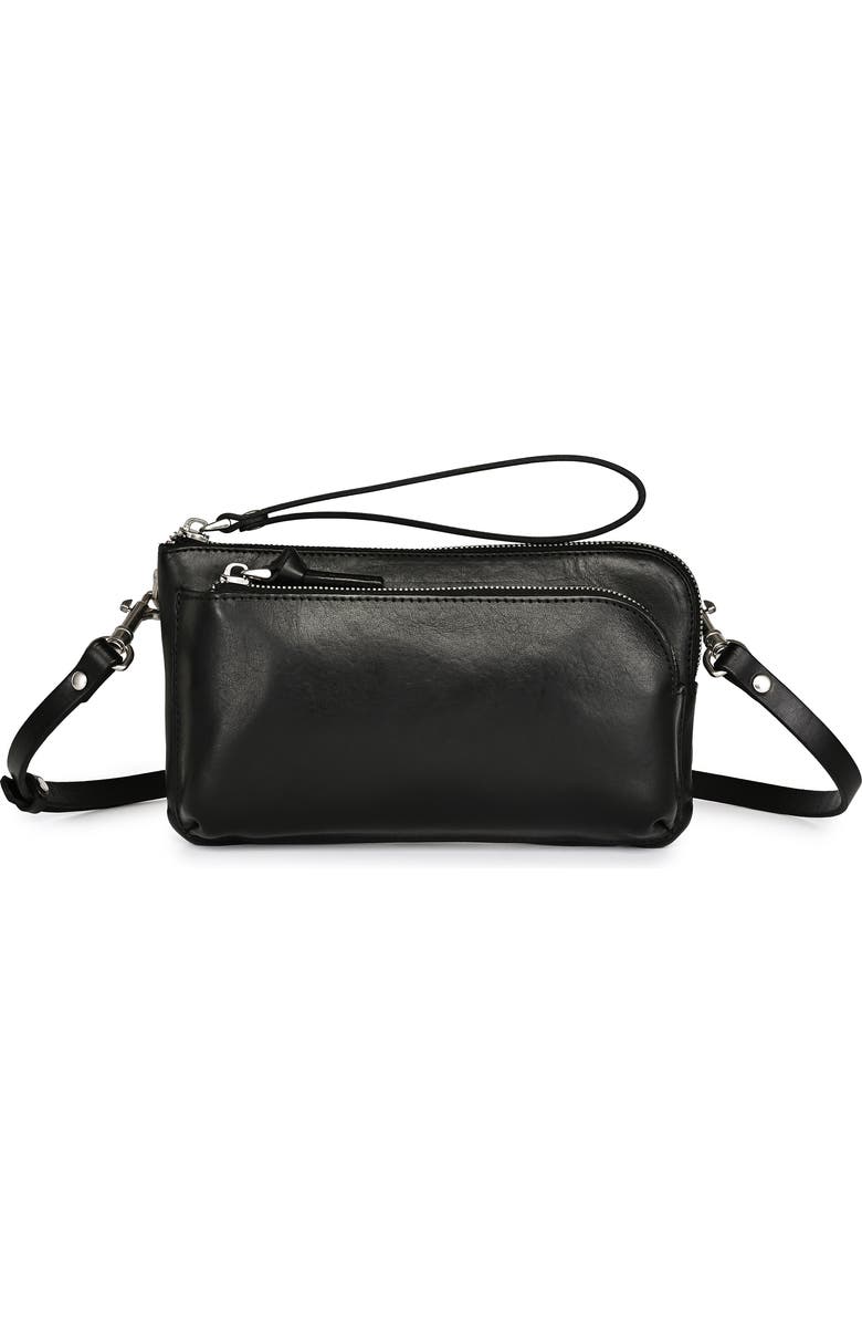 OLD TREND Dahlia Genuine Leather Compact Convertible Crossbody, Main, color, Black
