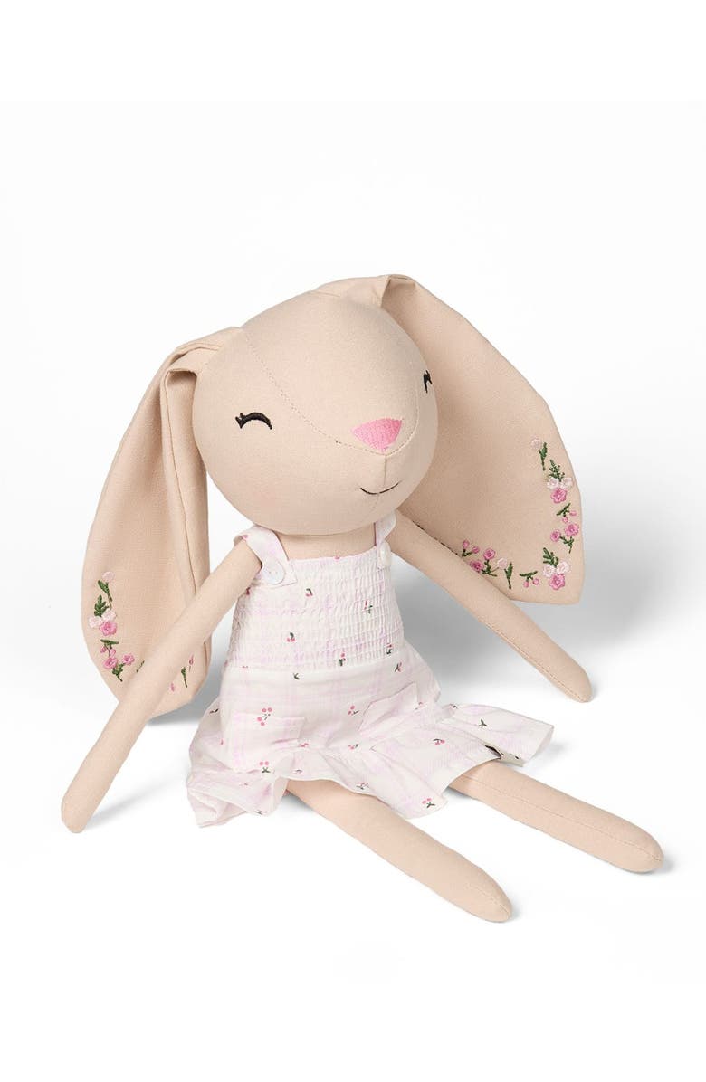 MiniMoi Bella Cotton/Linen Bunny Doll, Main, color, Pink