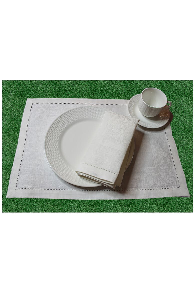 Linen Arboretum Napkins - White - Set of 6, Alternate, color, WHITE